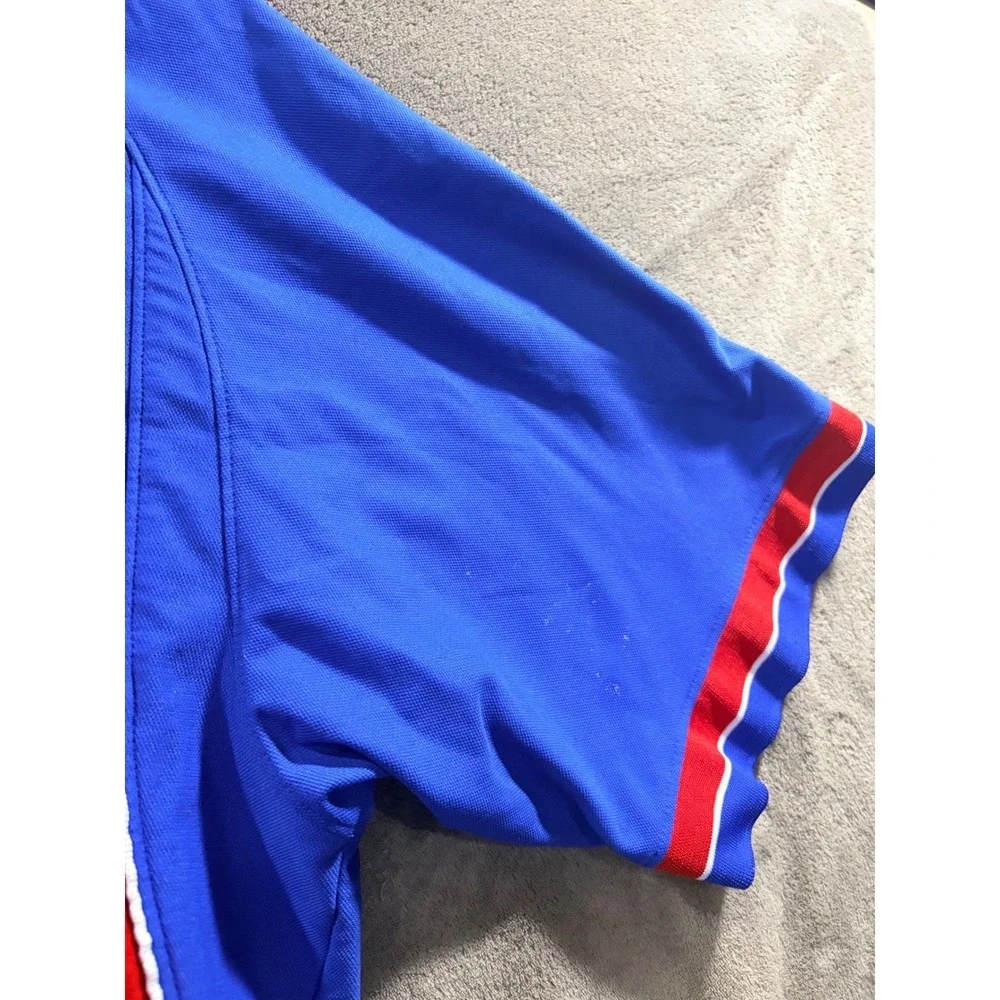 Vintage Air Jordan 23 Quarter Zip Warmup Shirt Mens XXL Blue Red Colorblock